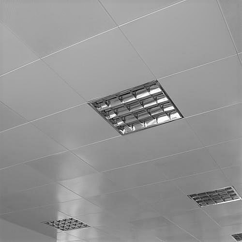 Металлический потолок AP600AC/45 белый из оцинкованной стали на скрытой подвесной системе простая схема цена