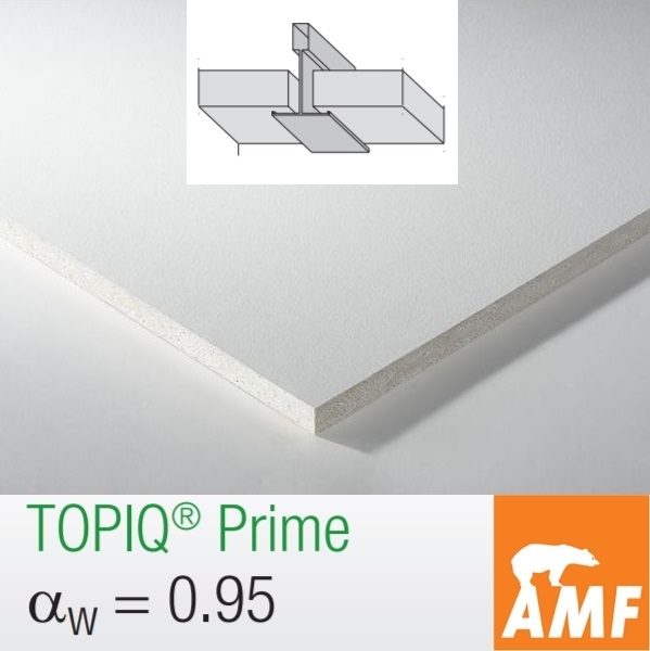 Потолочна панель TOPIQ Prime белый NRC=0,95 600х600х15 мм SK-24 цена