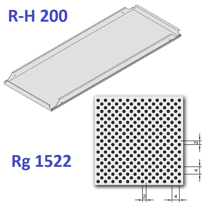 Металлические кассеты HOOK-ON Metal Микроперфорация Rd 1522 с флисом 400x2100x40 мм (BP3852M6D2) R-H 200 цена