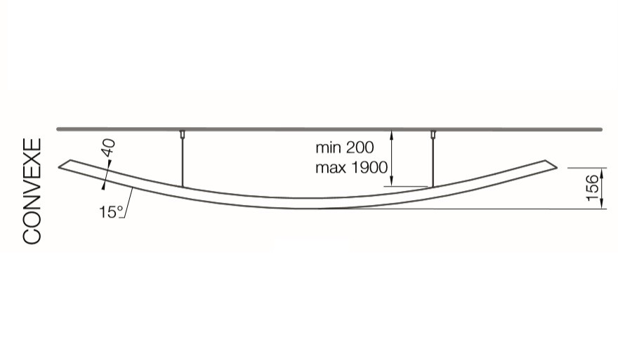Свободновисящая панель Metal Canopy Convex (Выгнутая панель) 1181x1890x40 мм цена