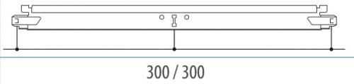 Поперечные направляющие Рокфон Chicago Metallic 600 мм имеют одну прорезь в центре на расстоянии 300 мм от края. Таким образом возможно формирование каркаса с ячейками кратно 300 мм