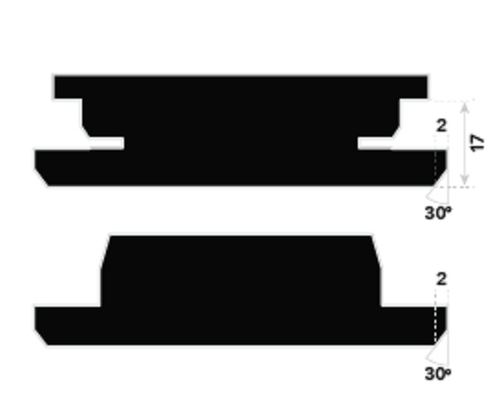 Кромка Х у потолочных панелей Сонар 1200х600х22 мм, скос 2 мм