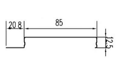 Размер профиля AN85 AC (мм)