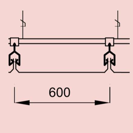 Схема установки кассеты AP600AC в гребенку BT-600, скос 45 град.