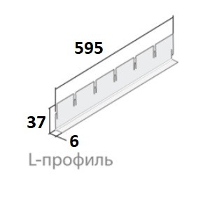 Направляющая грильято GL15 (выс.37/шир.15) белый матовый А903 rus 0,6 L цена
