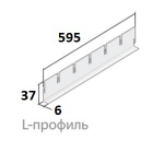 Направляющая грильято GL15 (выс.37/шир.15) белый оцинк. 0,6 L