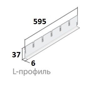 Направляющая грильято GL15 (выс.37/шир.15) белый оцинк. 0,6 L цена