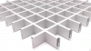 Потолок грильято, ячейка 75х75 ( выс.30/шир.10) эконом белый матовый А902 rus