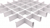 Потолок грильято, ячейка 100х100 ( выс.30/шир.10) эконом белый глянец А916 rus