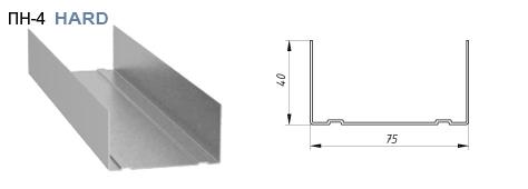Профиль для ГКЛ HARD 0.6мм ПН-4 75x40 цена