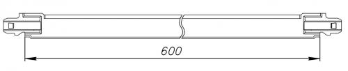 Поперечная направляющая Албес Norma 600 мм