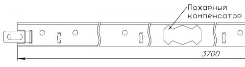 Наличие пожарного компенсатора увеличивает огнестойкость подвесной системы Т-24 Norma
