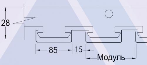 Профиль AN85AC в разрезе на гребенке BTN