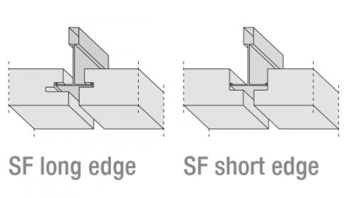 Кромка SF для панелей AMF Thermatex Varioline - полускрытая система установки потолка