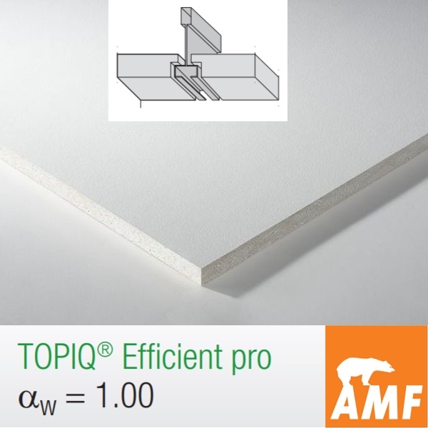 Потолочна панель TOPIQ Efficient Pro белый NRC=1,00 Звукоиз. 25dB 600х600х20 мм VT-S-15 цена