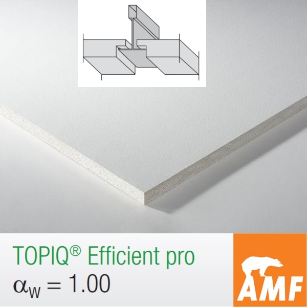 Потолочна панель TOPIQ Efficient Pro белый NRC=1,00 Звукоиз. 25dB 600х600х20 мм VT-S-24 цена