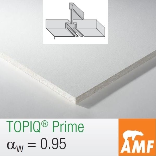 Потолочна панель TOPIQ Prime белый NRC=0,95 600х600х15 мм VT-S-15 цена