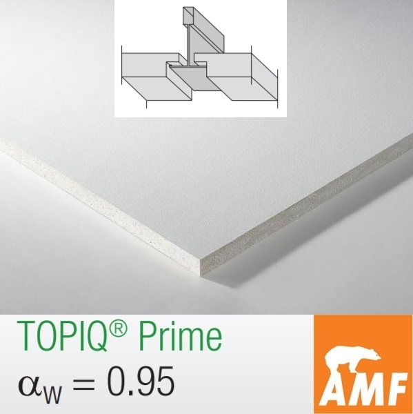 Потолочна панель TOPIQ Prime белый NRC=0,95 600х600х15 мм VT-S-24 цена