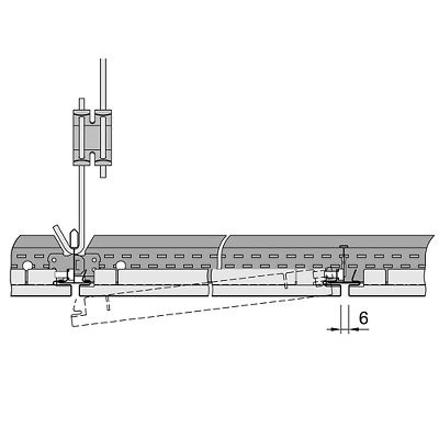 Кромка Vector панелей Orcal Axal, установка на подвесную систему Prelude XL2