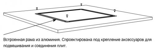 Рама крепления поставляемая в комплекте, для панелей Optima Canopy Square размером 1170х1170 размер рамы 610х610 мм