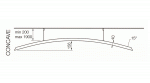 Свободновисящая панель Metal Canopy Concave (Вогнутая панель) 1181x1890x40 мм