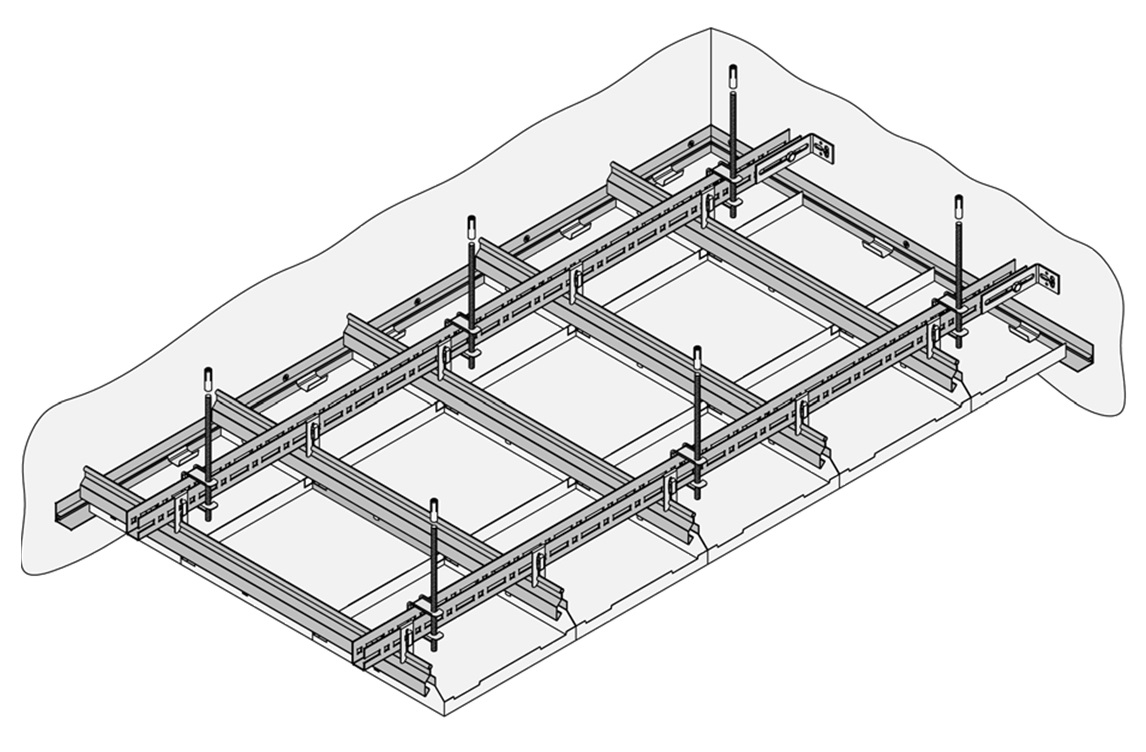 Потолок Metal Plain Q-Clip F 600х600 с фаской на скрытой системе цена