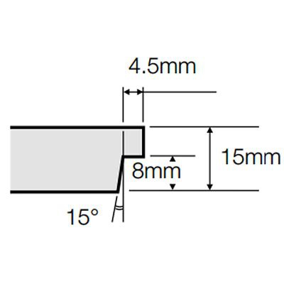 Размер кромки microlook у панелей Prima Plain