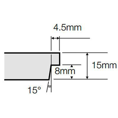 Размеры кромки microlook у панели Prima Plain 600x600x15