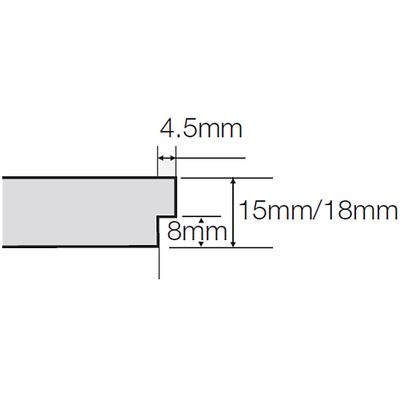 Кромка microlook 90 у потолочных панелей Армстронг толщиной 15 или 18 мм