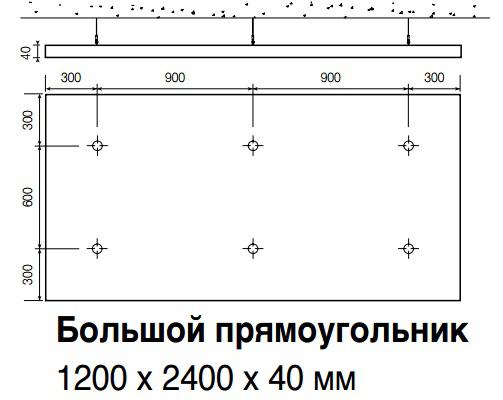 Панели-навесы OPTIMA L CANOPY Large rectangle white (Большой прямоугольник) 2400x1200x40 (BPCS4978WHJ2)