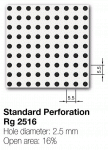Металлические кассеты LAY-IN Metal Перфорация Rg 2516 с флисом 600x600x15 мм (BP9443M6H2) Tegular 2