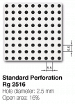 Металлические кассеты LAY-IN Metal Перфорация Rg 2516 600x600x15 мм (BP9443M6G1) Tegular 2