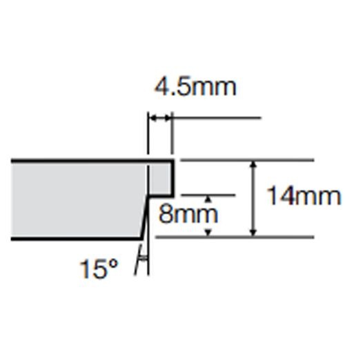 Размеры кромки microlook у потолочных панелей Армстронг Ритейл 14 мм