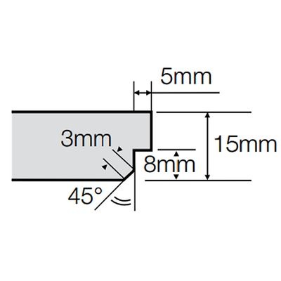 Кромка Microlook BE у потолочной панели Sahara 600х600х15 мм
