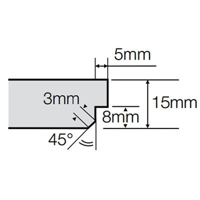 Кромка Microlook BE у потолочной панели Sahara 600х600х15 мм Кромка Microlook BE у потолочной панели Sahara 600х600х15 мм