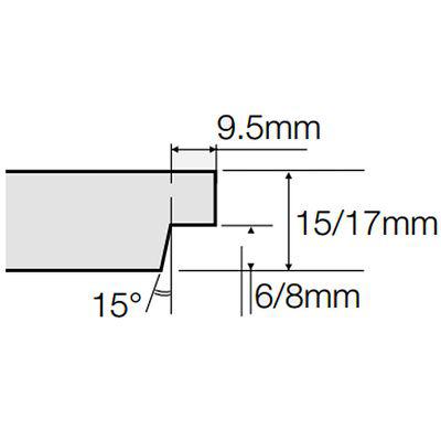 Размер кромки tegular у панелей Sierra OP (толщина 17 мм в настоящее время не производится)