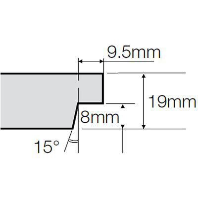 Размеры кромки tegular у панелей Perla dB толщиной 19 мм