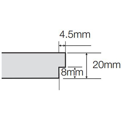 Размер кромки microlook 90 у панелей Ultima+ OP толщиной 20 мм