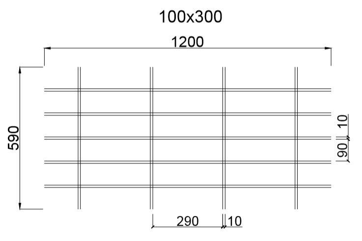 Грильято Жалюзи 300х100 металлик матовый А906 цена