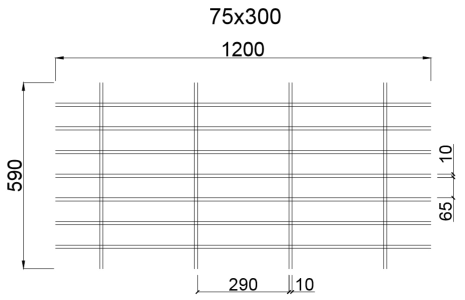 Грильято Жалюзи 300х75 белый матовый А903 цена