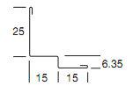 Молдинг Ломаная линия 25 x 15 x 6,35 x 15 для кромки tegular 3050 мм, белый (BP1506) цена