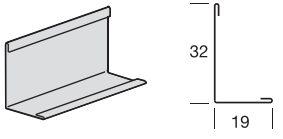 Угловой пристенный молдинг 19 x 32, окрашенный 3000 мм, белый цена