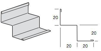 Молдинг Ломаная линия 20x20x20x20x0,6 мм, окрашенный 3000 мм, белый цена