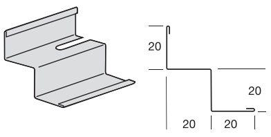 Молдинг Ломаная линия с отверстиями циркуляции воздуха 20x20x20x20x0,6 mm 3000 мм, белый цена