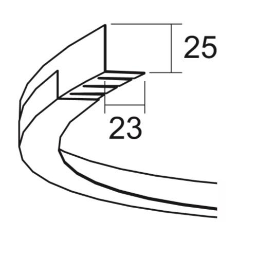 Connect flexible wall trim IC (ULTRA-FLEX) L=2400 мм белый артикул Ecophon - 60203360 цена