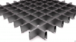 Потолок грильято, 75*75мм, черный, h=30мм 75x75x30
