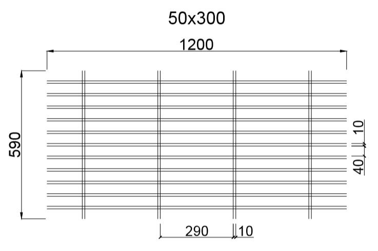 Грильято ячеистый потолок Жалюзи (Албес) в комплекте 300x50 - цены