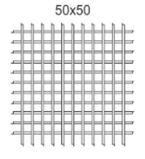 Грильято ячеистый потолок Албес стандарт (0,4мм) высота 50 база 10 50x50 - цены