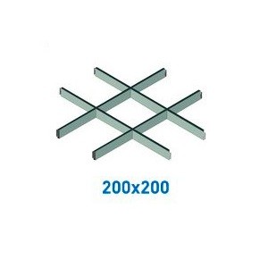200х200 h=30, b=10 эконом 0.3 мм Грильято ячеистый потолок FineBer - цены