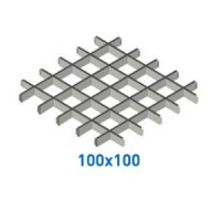 100х100 h=40, b=10 эконом 0.3 мм Грильято ячеистый потолок FineBer - цены